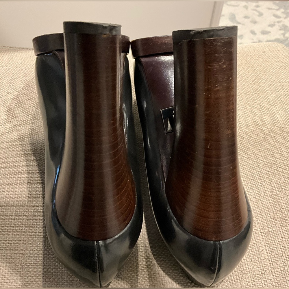 GUCCI pumps wooden heel size 6 1/2 Color Dark Grey - Picture 9 of 9
